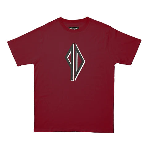 SHADOWS LOGO TEE BURGUNDY