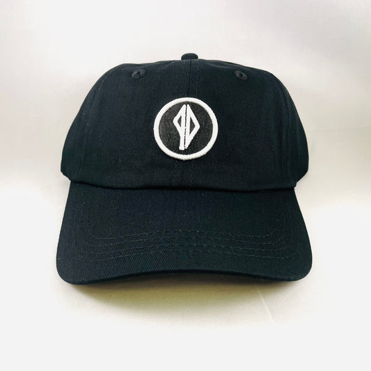 3-D  LOGO BLACK DAD CAP